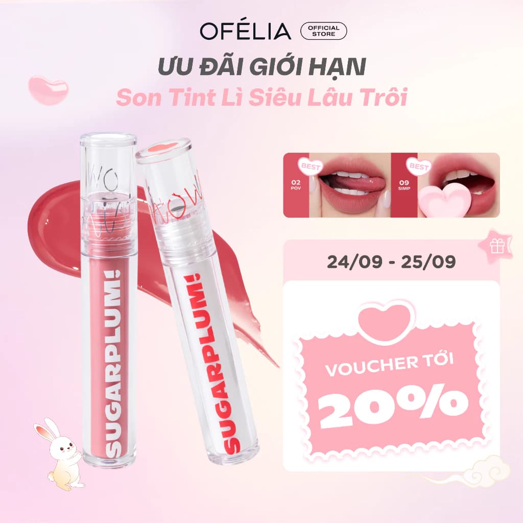(HOT) Son Tint Nước Mịn Lì Thuần Chay SUGARPLUM MistyNow Blurring Tint (3.8g)