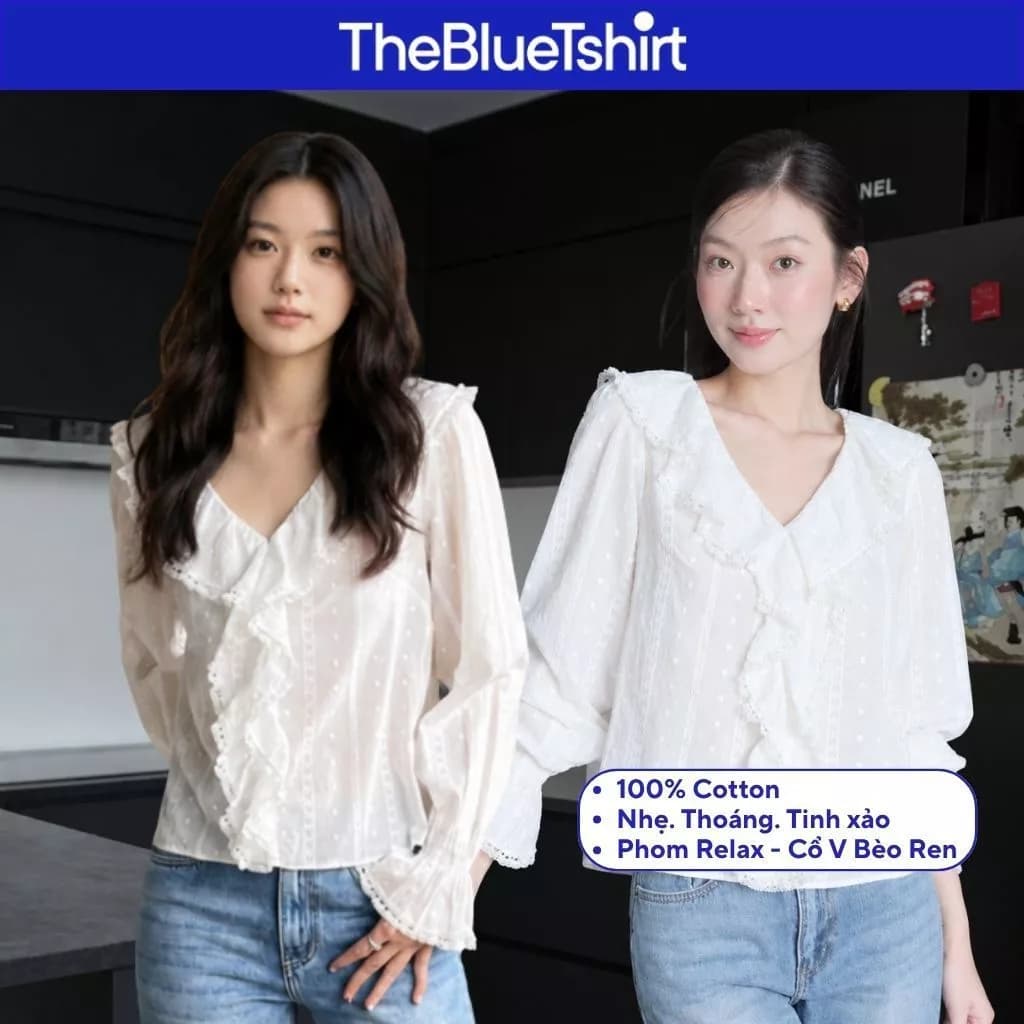 TheBlueTshirt - Áo kiểu phom dáng relax cho nữ - Chloe Blouse - Women
