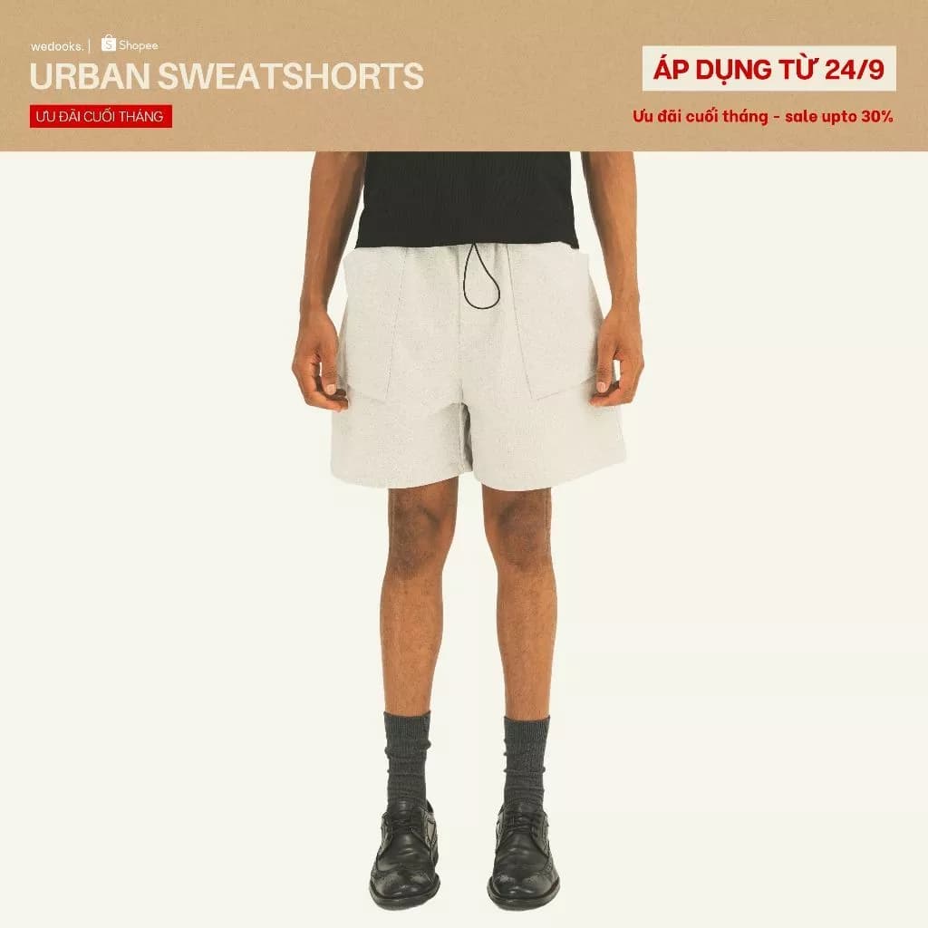 QUẦN SHORT NGẮN TRÊN GỐI NỈ CHÂN CUA - 𝐔𝐑𝐁𝐀𝐍 𝐒𝐖𝐄𝐀𝐓𝐒𝐇𝐎𝐑𝐓𝐒 𝐕𝐄𝐑 𝐈𝐈