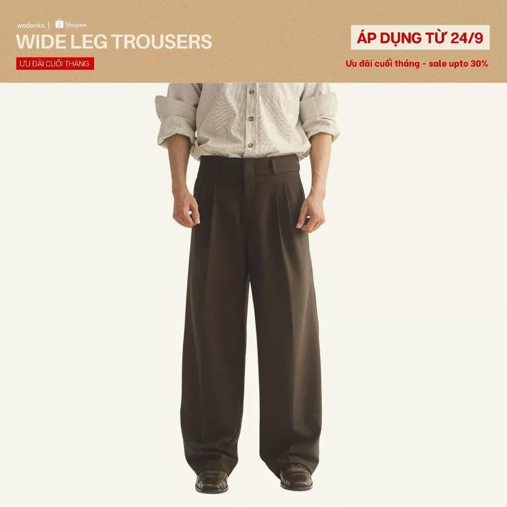 QUẦN TÂY NAM SUÔNG, CẠP CAO, ỐNG RỘNG | ODYSSEY WIDE LEG TROUSERS