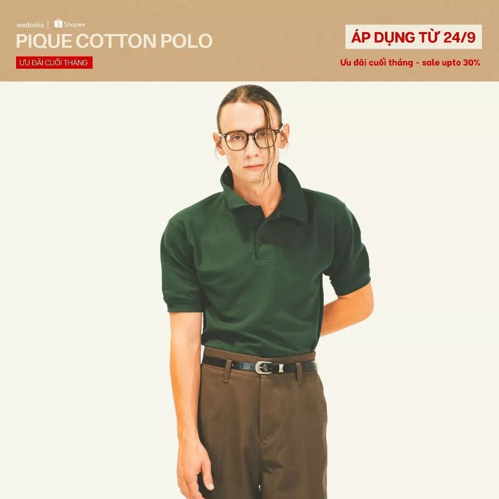 ÁO POLO CHẤT LIỆU CÁ SẤU COTTON, BASIC ĐƠN GIẢN - 𝐏𝐎𝐋𝐎