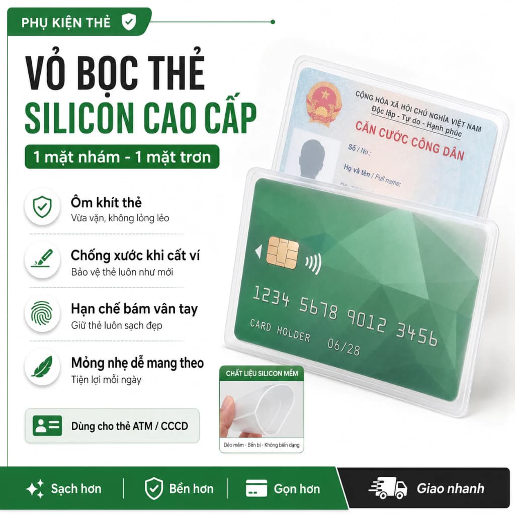 Quà Tặng Đơn Hàng 69k - Vỏ Bọc Thẻ Công Dân Trong Suốt, Thẻ Sinh Viên, Thẻ Nhân Viên, Thẻ ATM, Hộ Chiếu