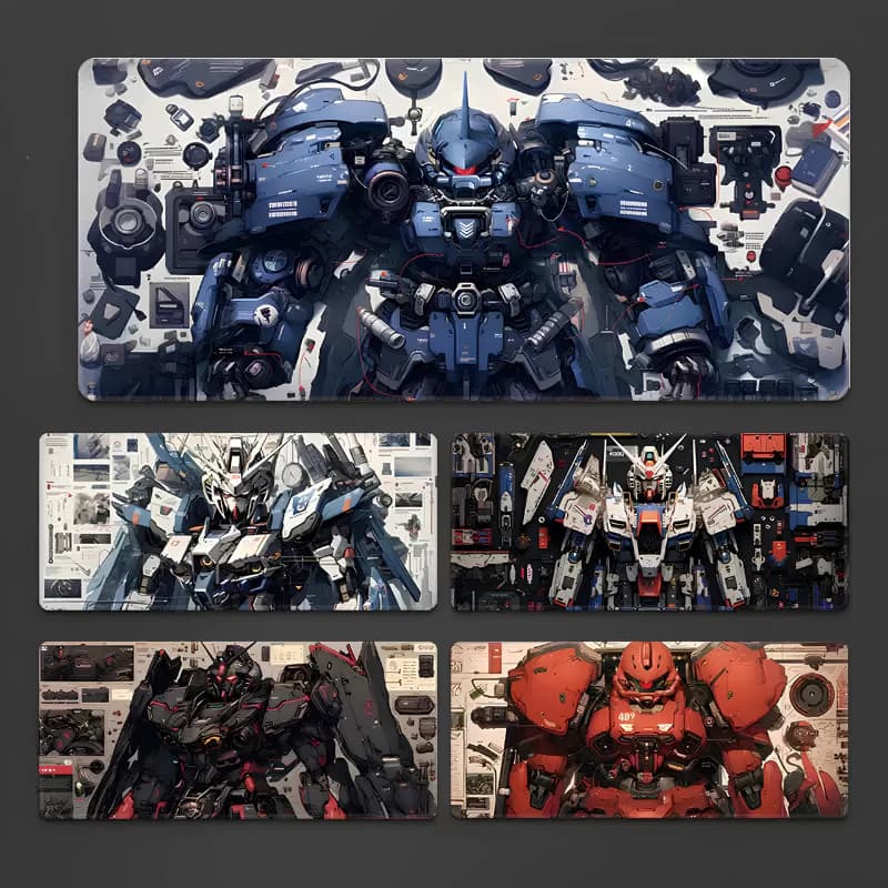 Lót Chuột Cỡ Lớn Robot Gundam, Pad Chuột Gaming 90x40 80x30 Bo Viền Chống Trượt