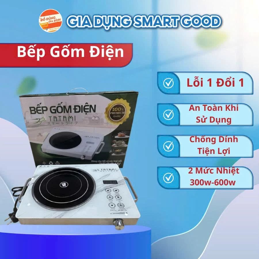 Bếp Gốm Hồng Ngoại Cao Cấp TATAMI Cảm Ứng Đa Chức Năng Công Suất 3500W , Không Kén Nồi ,Siêu Tiết Kiệm Điện