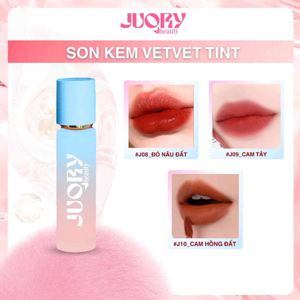 Son Kem Vetvet Tint - Juory Beauty - 5g - mỹ phẩm son môi thời trang - Cosmetic Nữ