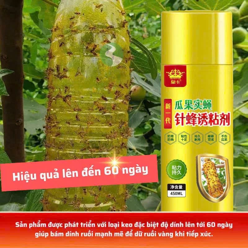 Chai keo xịt bẫy ruồi vàng, thu hút côn trùng hiệu quả cao, bám chắc lâu ngày 260ml và 450ml