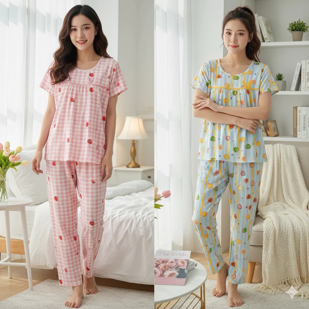 ĐỒ BỘ NỮ MẶC NHÀ - TOLEXINH [40kg-73kg] set bộ tole tay ngắn quần dài 9 tấc (dài quần 87cm) - Vải tole loại 1- FORM VỪA