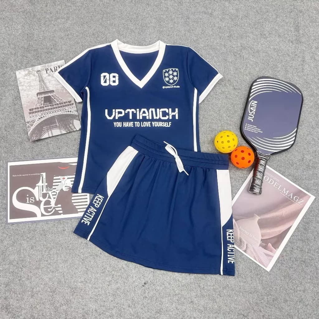 (HÀNG THANH LÝ) Bộ thể thao, Bộ váy áo chơi Golf, Tennis, Pickleball,cầu lông...Váy có lót trong
