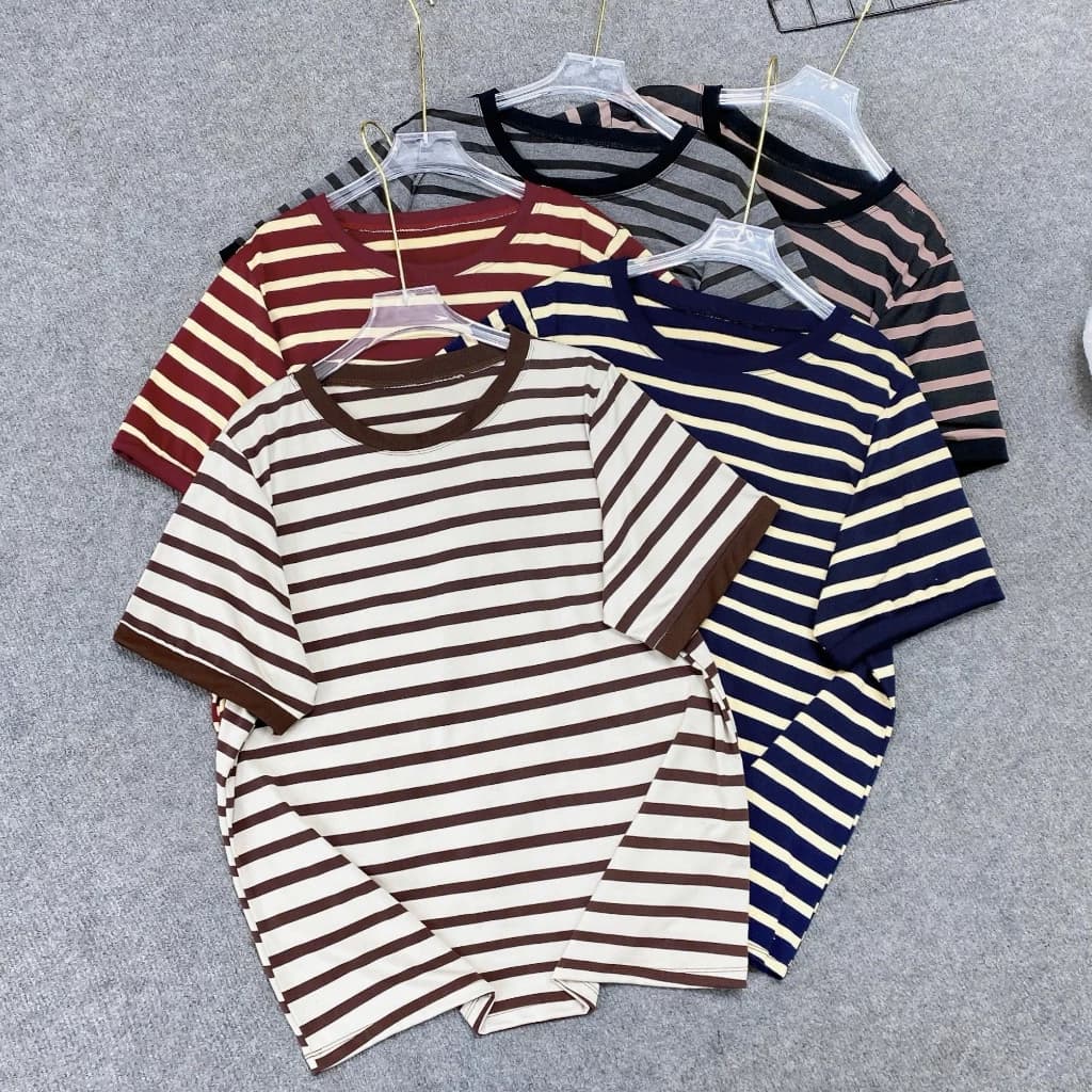 Áo Thun Sọc Ngang Bigsize Nữ Ulzzang Form Rộng Thoải Mái Thời Trang Đậu Big Size A308