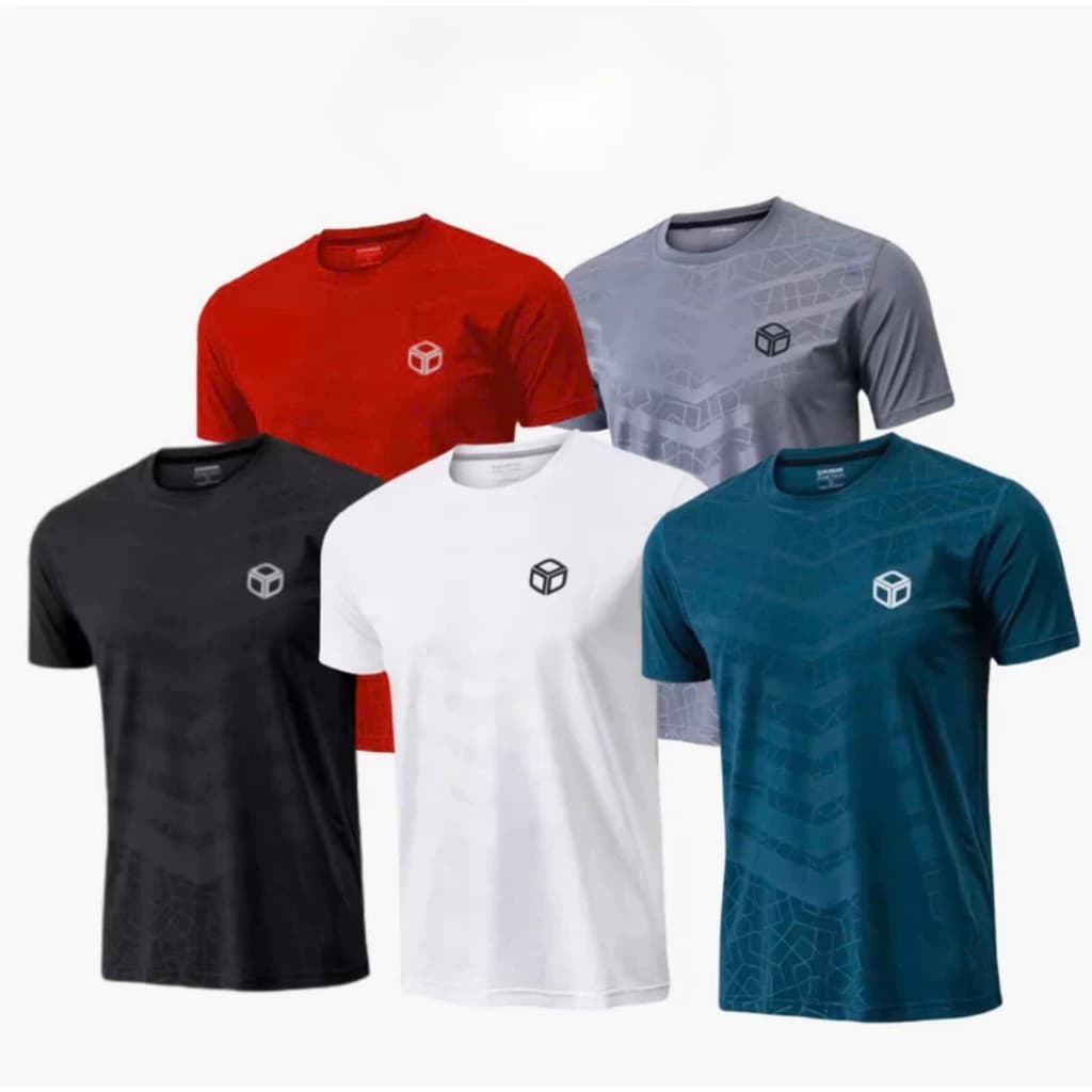 Combo 5 áo thun nam cộc tay thể thao giá rẻ, cổ tròn, chât liệu thun lạnh, co giãn 4 chiều, Vân Nổi 3D đẹp.