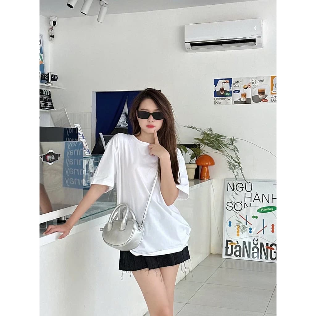 Áo Phông Nam Nữ Form Rộng  Chất Vải  Cotton Co Giãn Thoáng Mát-ROBIG