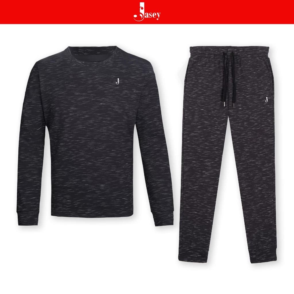 Bộ thể thao nam JASEY thu đông bo gấu, đồ bộ cotton mịn mềm mại, thoải mái chuẩn size mã 1122