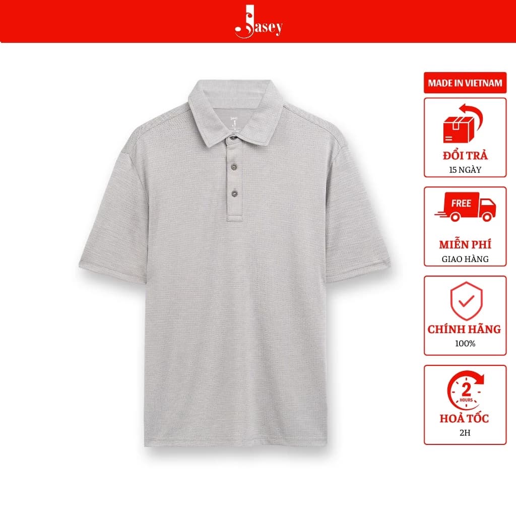 Áo polo nam JASEY, áo thun nam basic dễ phối đồ mát mẻ, thấm hút mồ hôi chuẩn size Việt Nam mã 2112