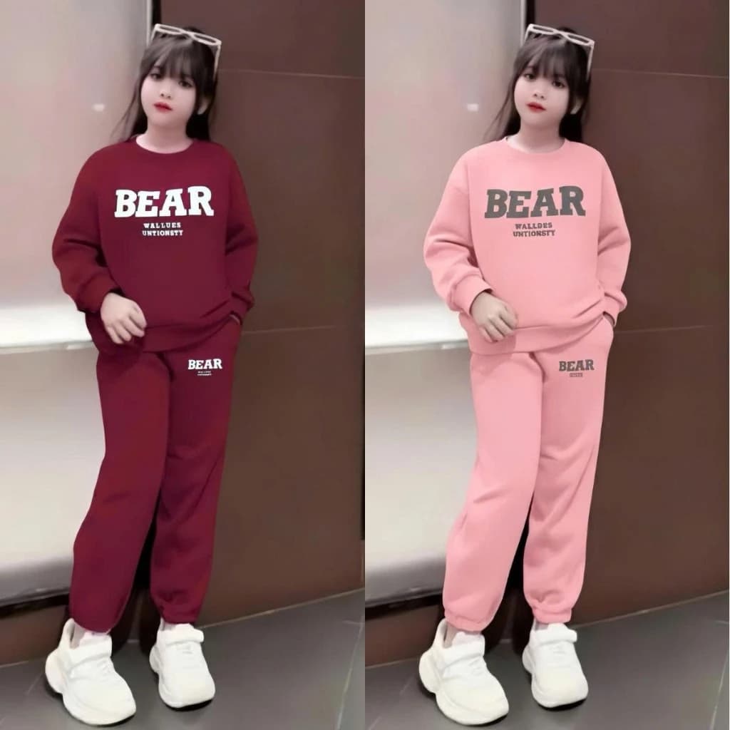 (QUẦN KHÔNG TÚI) Bộ quần áo thu đông dành cho bé gái từ 14-44 kg mẫu BỘ BEA chất nỉ bông ấm áp.