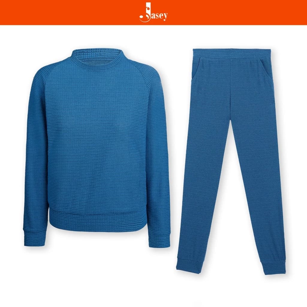 Bộ nữ mặc nhà JASEY, bộ thu đông cotton nữ bo gấu chuẩn size mã 3513