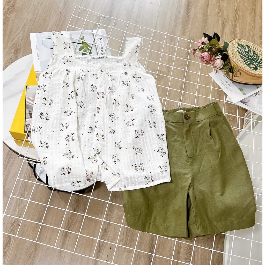 [SIÊU SALE] Set áo kiểu+quần sort (Hàng shop tự thiết kế)