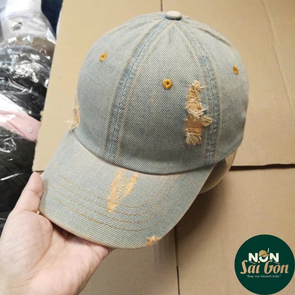 (Hàng VNXK) Nón nam nữ, mũ lưỡi trai Basic vải Jean đẹp Form chuẩn (Ảnh thật)-HP