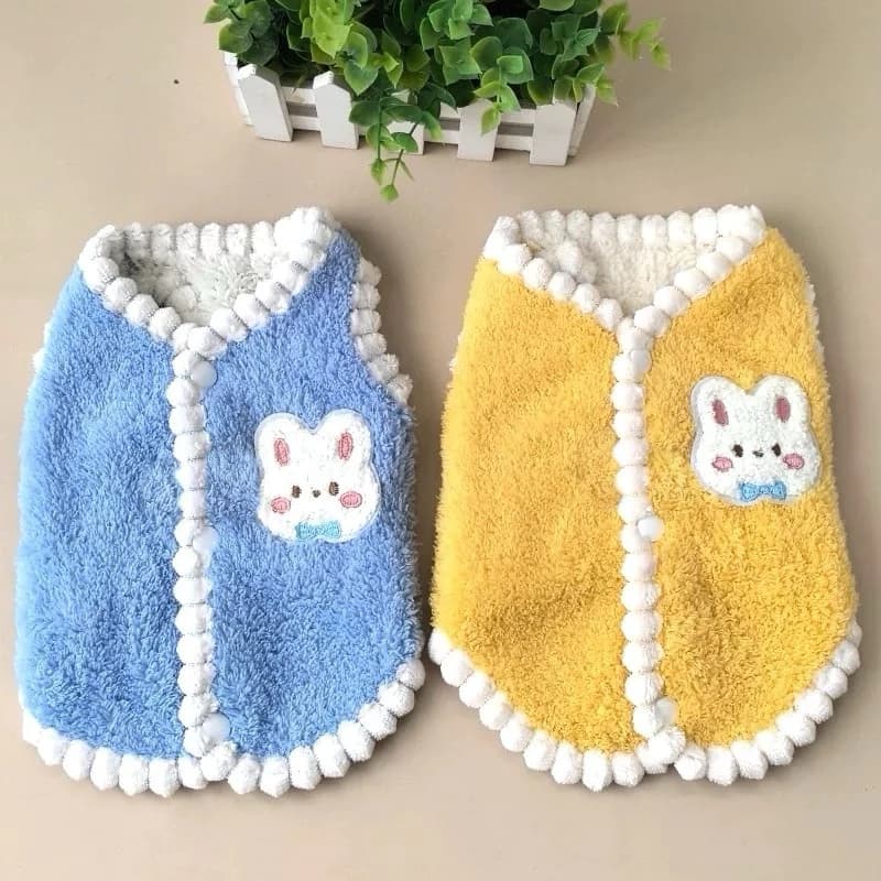 Áo Lông Ấm Áp Cho Chó Mèo Mặc Mùa Đông, Áo Gile Lông Cừu Cho Thú Cưng HihaPets