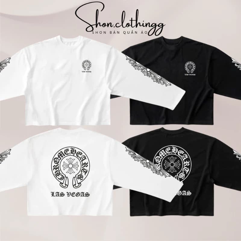 [1 NGÀY GỬI HÀNG] Áo Thun Tay Dài CH Form Boxy Long Sleeve Cotton 2 Chiều Dày Dặn