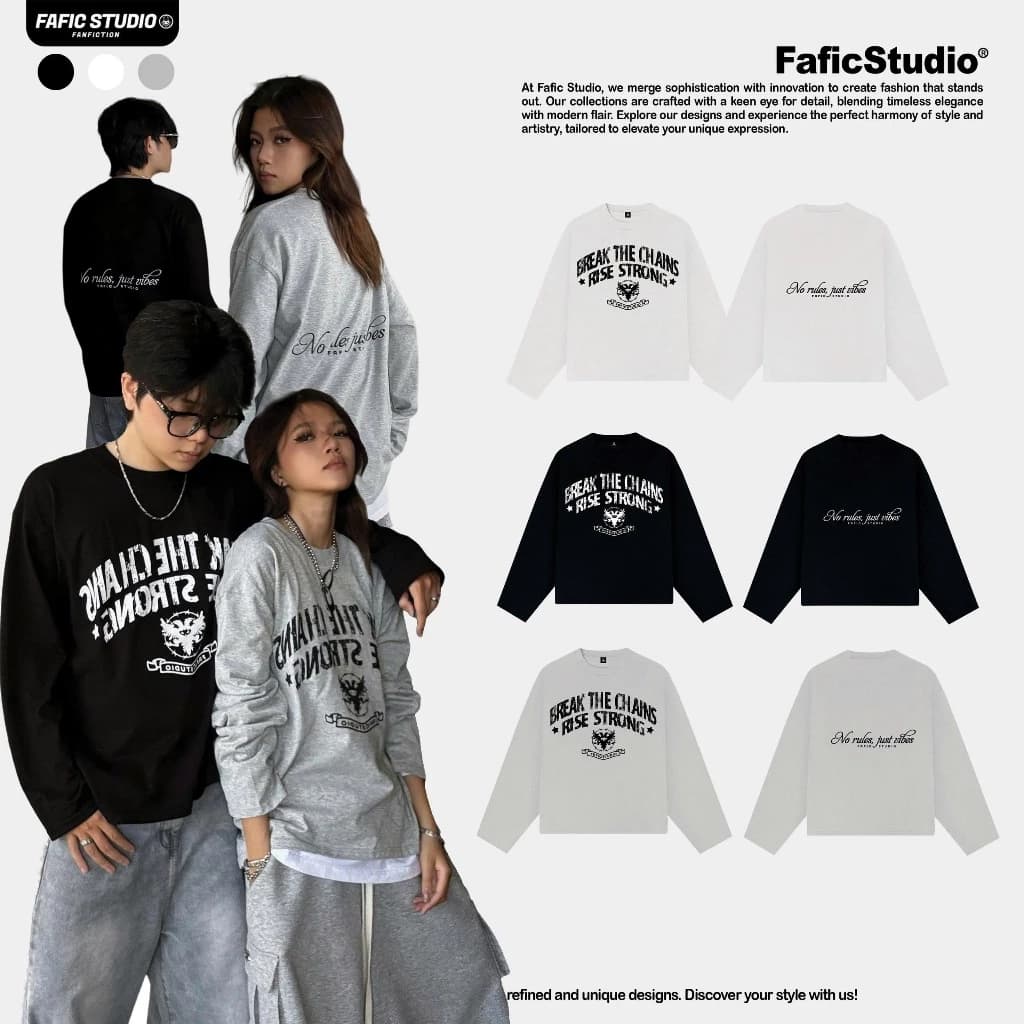 Áo thun tay dài Longsleeve Break from rộng FAFIC nam nữ unisex