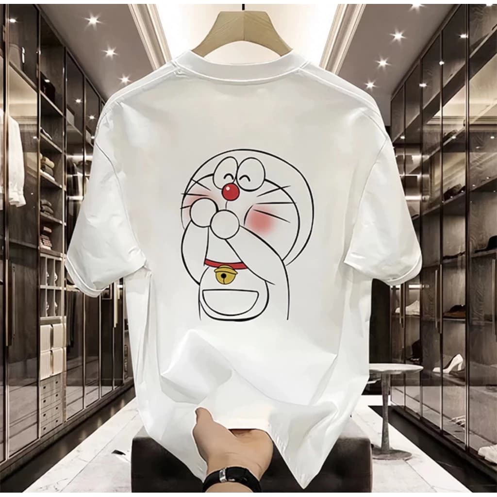 Áo Thun Dora Mèo Unisex Nam Nữ Chất Vải Cotton Thoáng Mát Dày Dặn Hình In Sắc Nét