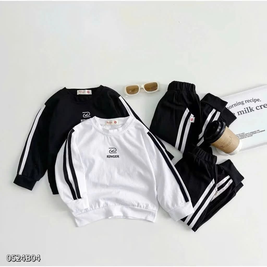 Bộ Quần Áo Thu Đông Dài Tay RINGER Chất Cotton Mềm Mại Co Giãn Dành cho bé 8-23 kg