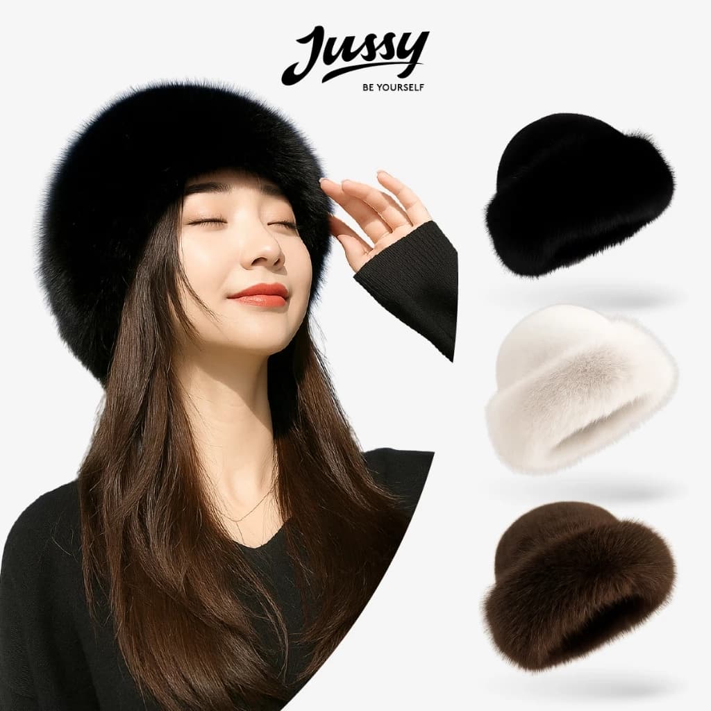 Mũ Len Lông Mịn Dày Giữ Ấm JML10 Jussy Official Mũ Len Mùa Đông Nữ Hàn Quốc Mềm Mại Siêu Ấm Phong Cách Retro