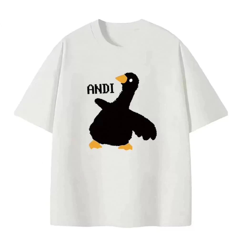 Áo Thun Andi Form Rộng Unisex - Cotton Dày Dặn - Dễ Thương Bacsic New Items 2025