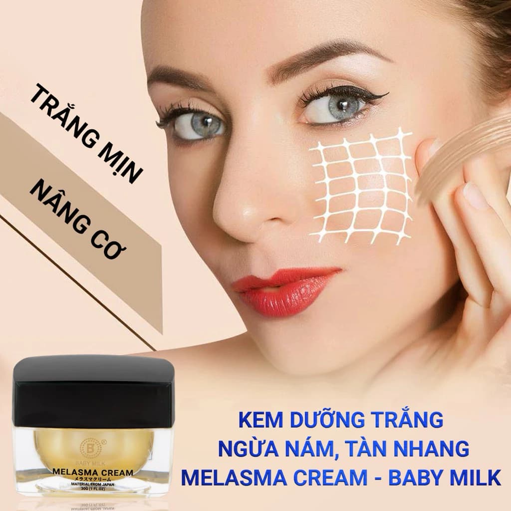 [Hot] Kem Dưỡng Trắng Ngừa Nám Melasma Cream Baby Milk 30g - Hàng Hiệu Cao Thiên Nhi
