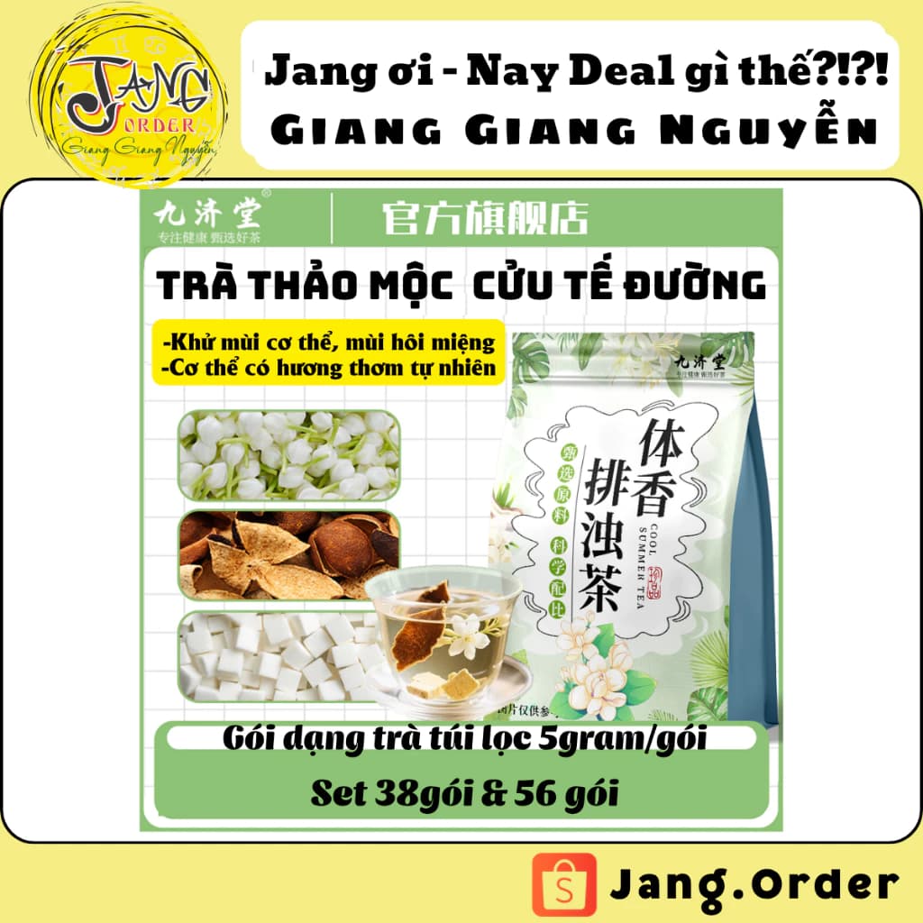 Trà thảo mộc khử mùi cơ thể, mùi hôi miệng, bài trọc, khử mùi khí đục cơ thể. Thơm cơ thể, dưỡng ẩm và làm mát gan