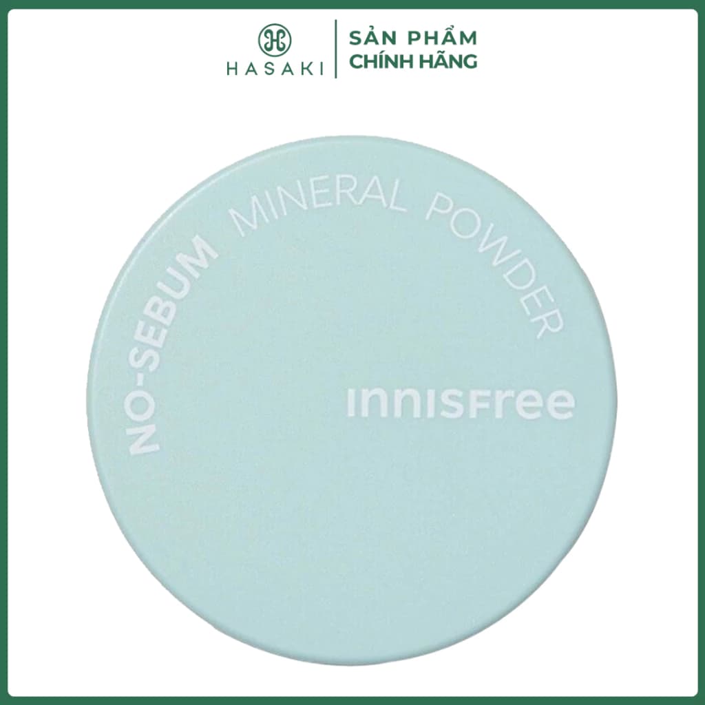 Phấn Phủ innisfree Kiềm Dầu Dạng Bột Khoáng 5g (Mới) No-Sebum Mineral Powder Hasaki Sản Phẩm Chính Hãng