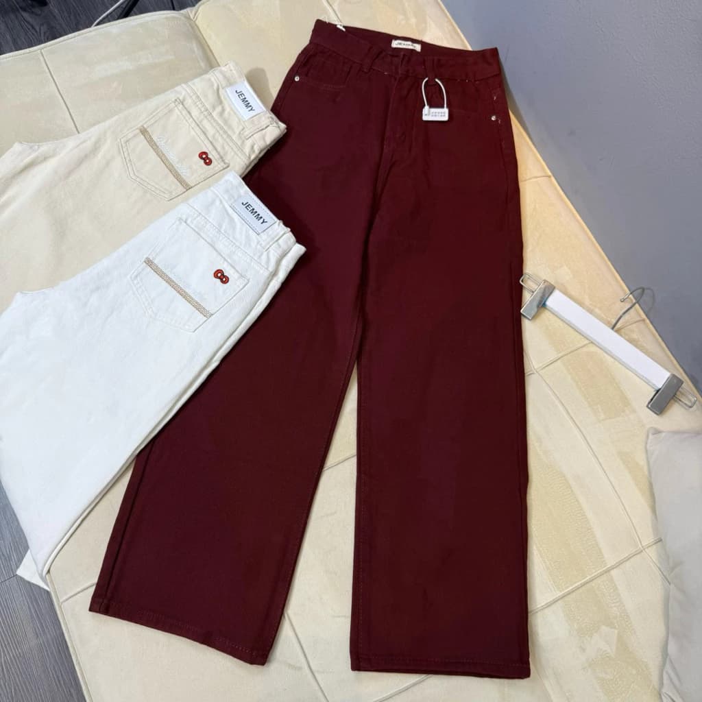 (95cm)XS/L Quần Jean Nữ Ống Suông Trơn Shop Nhí ( 7279 )