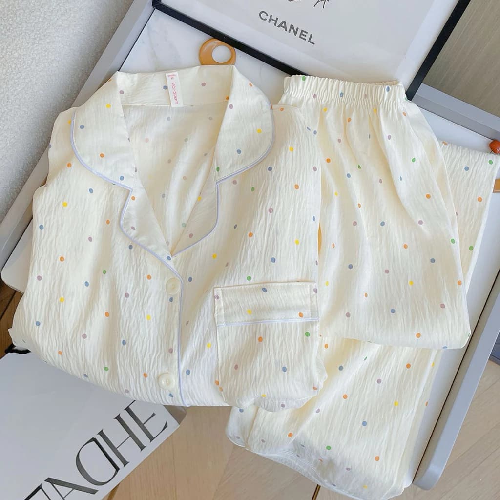Bộ pijama nữ dài tay – mặc nhà, mặc ngủ sang xịn mịn