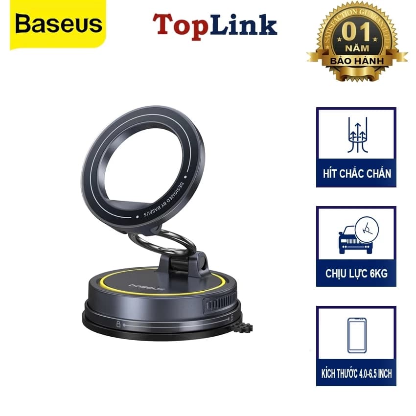 Giá Đỡ Điện Thoại Mag.Safe Hít Chân Không Baseus Cho Ip 12 13 14 15 16 17 Xoay 720 Gấp Gọn Siêu Chắc Sang Trọng Đa Năng