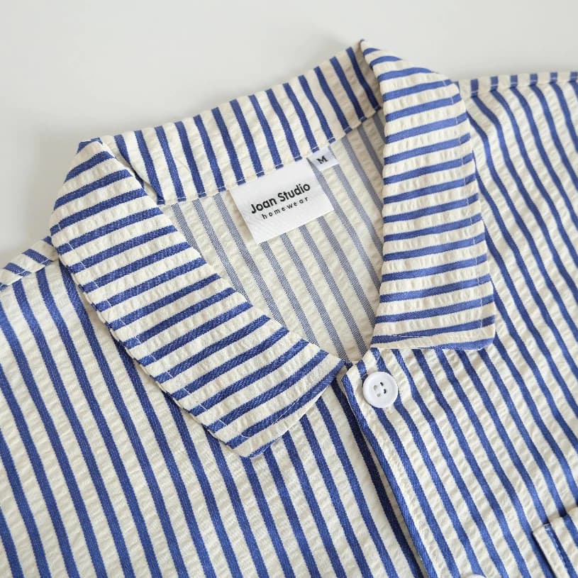 Đồ Ngủ Nữ Ngắn Tay - Đồ Mặc Ở Nhà Chất Liệu Cotton Xốp Họa Tiết Kẻ Sọc Dọc - Everyday Stripes 01