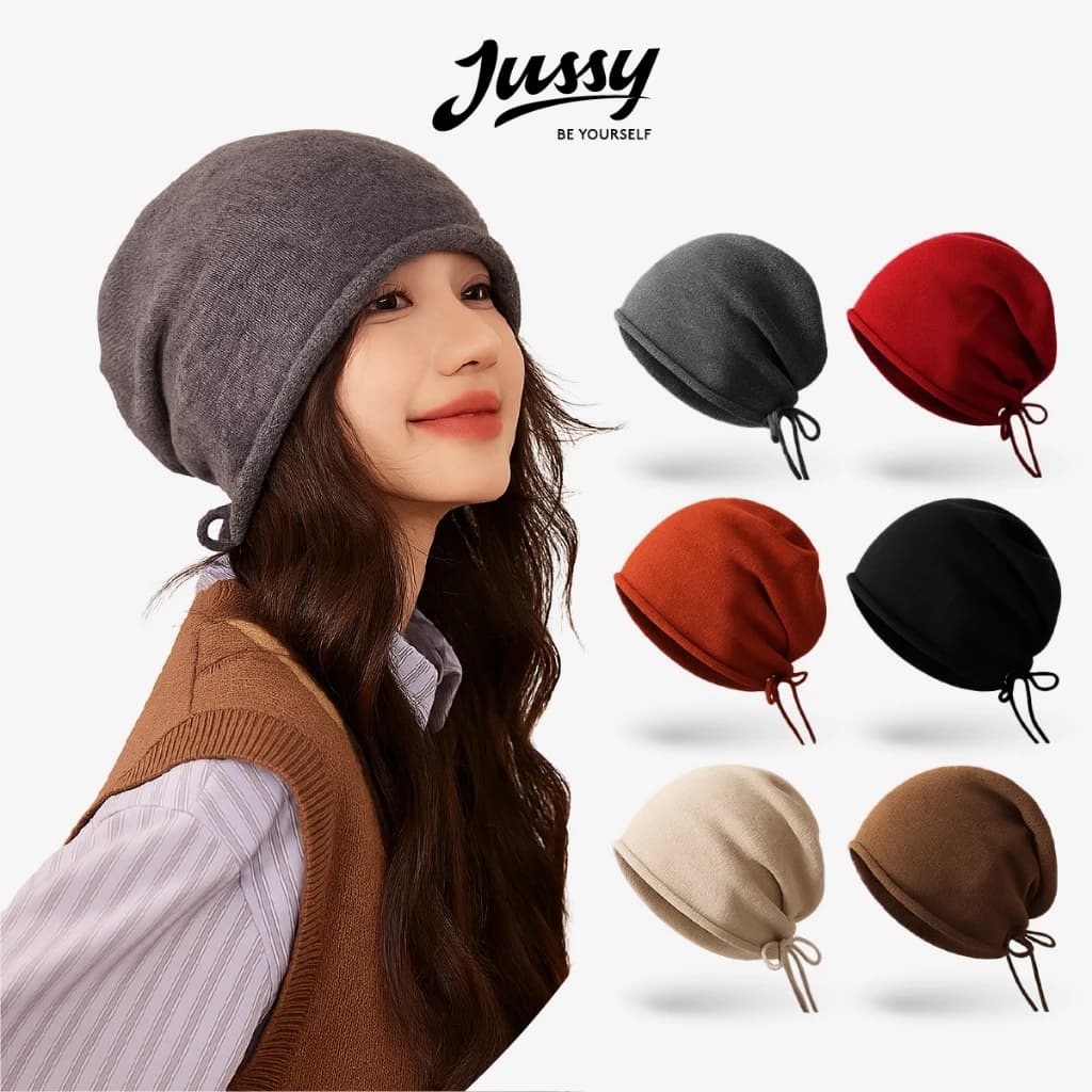 Mũ Len Trùm Đầu JML29 Jussy Official Trơn Màu Basic Phong Cách Hàn Quốc Co Giãn Tốt Giữ Ấm Mùa Đông Cho Nam Nữ