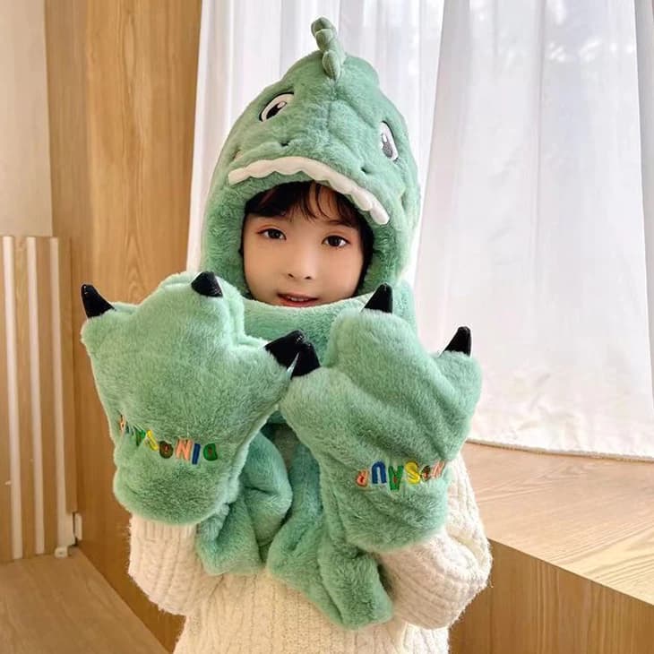 Mũ trùm đầu, mũ len kèm khăn choàng cổ họa tiết SIÊU NHÂN NHỆN, hàng cao cấp
