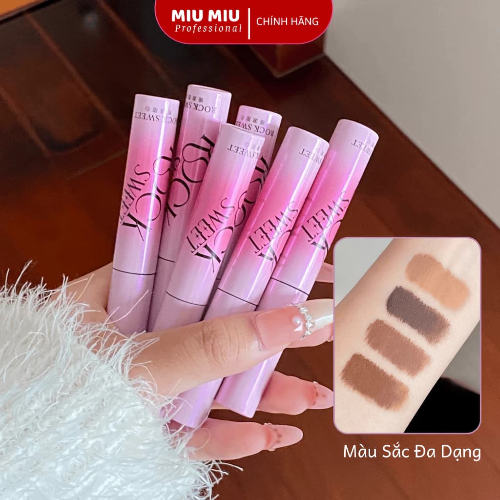 Chuốt Lông Mày Rock Sweet Color mascara lông mày lên màu tự nhiên bền màu lâu trôi