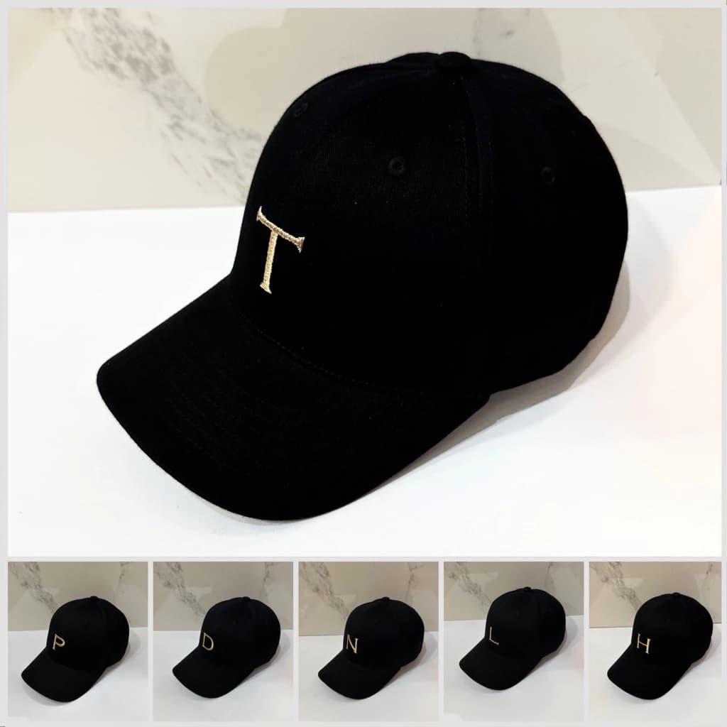 Mũ lưỡi trai Korea cao cấp thêu chữ kim tuyến Chất liệu Kaki cotton Phong cách trẻ trung nam nữ free size Khóa chống rỉ