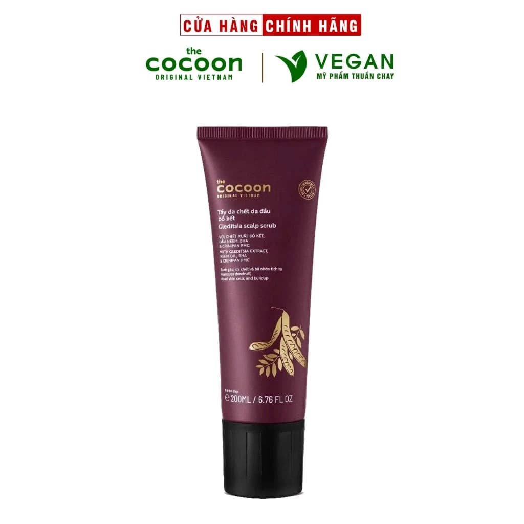 Tẩy da chết da đầu bồ kết Cocoon 200ml Mỹ phẩm thuần chay