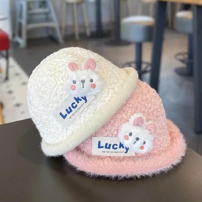 Mũ len thỏ lucky dành cho bé từ 2 tuổi đến 5 tuổi, giúp giữ nhiệt ấm áp