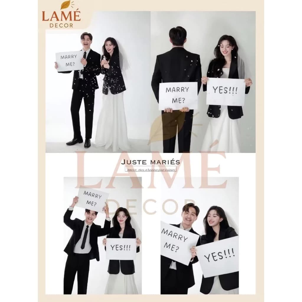 Bảng Marry Me , Save The Date Cầm Tay Chụp Ảnh Cưới, Decor Chất Liệu Formex ( Hoả Tốc HN )