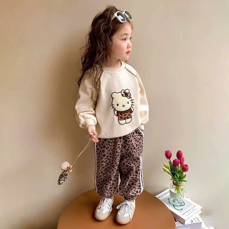 MẪU MỚI NỈ DA CÁ QUÂN BO HÌNH MÈO IN BÉ GÁI
