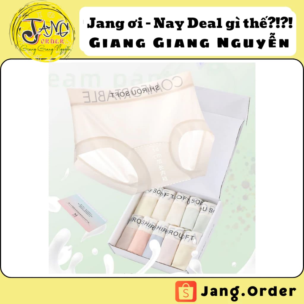 [Set 10 chiếc] Quần Chíp đúc kháng khuẩn không lộ viền tiêu chuẩn 10A Shirou