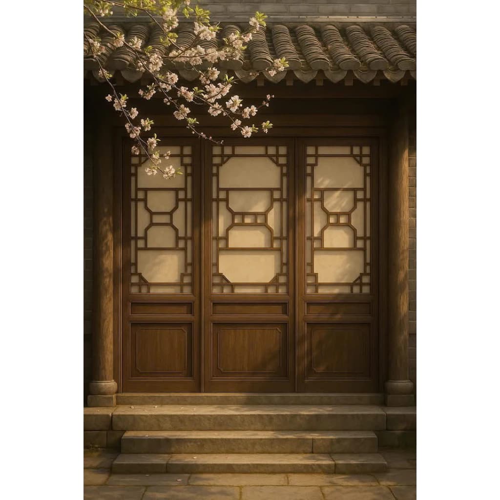 Phông Nền Chụp Áo Dài Cảnh Xuân Bằng Chất Liệu Canvas ( Khổ Lớn Ib )