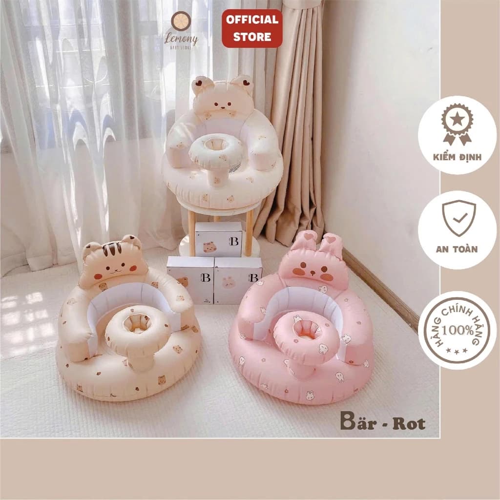Ghế tập ngồi cho bé,Ghế hơi tập ngồi bơm hơi tự động hàng chính hãng