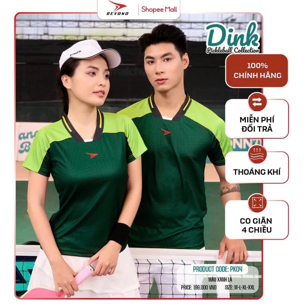 Áo Thể Thao Thời Trang Pickleball/Cầu Lông Beyono PK04