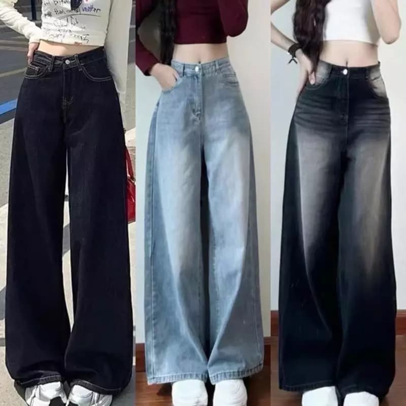 [50-100kg] QUẦN SUÔNG JEAN BIGSIZE CHẤT JEAN MỀM KHÔNG DÃN, LƯNG CAO TÔN DÁNG CHO NỮ ĐẬU BIGSIZE ( Q539 Q540 Q547 Q527)