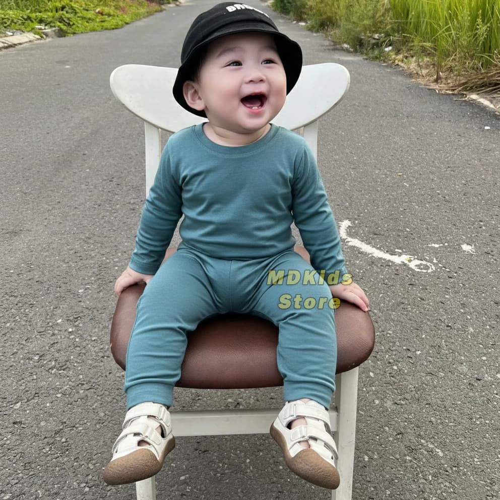(NEW 18 MÀU MỚI 2026) Bộ thun lạnh tay dài quần dài,Bé trai bé gái,Trẻ em 5–20kg