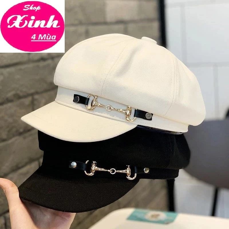 Mũ Beret Lưỡi Trai (Vải KAKI) Thời Trang Thu Đông Cho Nữ Phong Cách Vintage HQ (P0748SX4M)